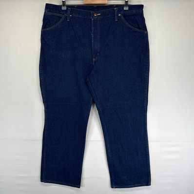 古着 レッドキャップ RED KAP デニム パンツ ワーク 大きいサイズ 濃紺 ジッパーフライ 5ポケット w40 L37 ネイビー系 メンズ