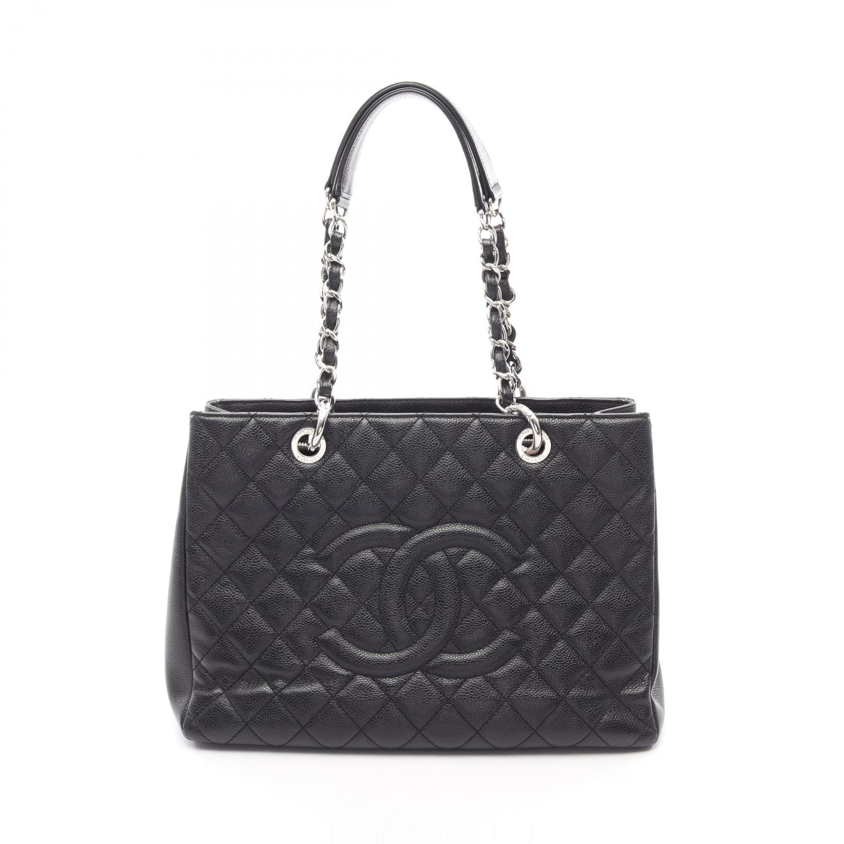 シャネル CHANEL マトラッセ グランドショッピング GST トートバッグ バッグ キャビアスキン(グレインドカーフ) レディース ブラック系 A50995 【中古】
