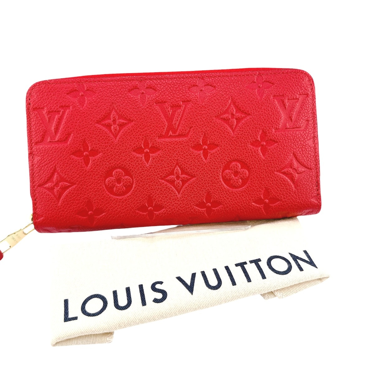 Louis Vuitton Monogram Empreinte Zippy Wallet "Cerise"