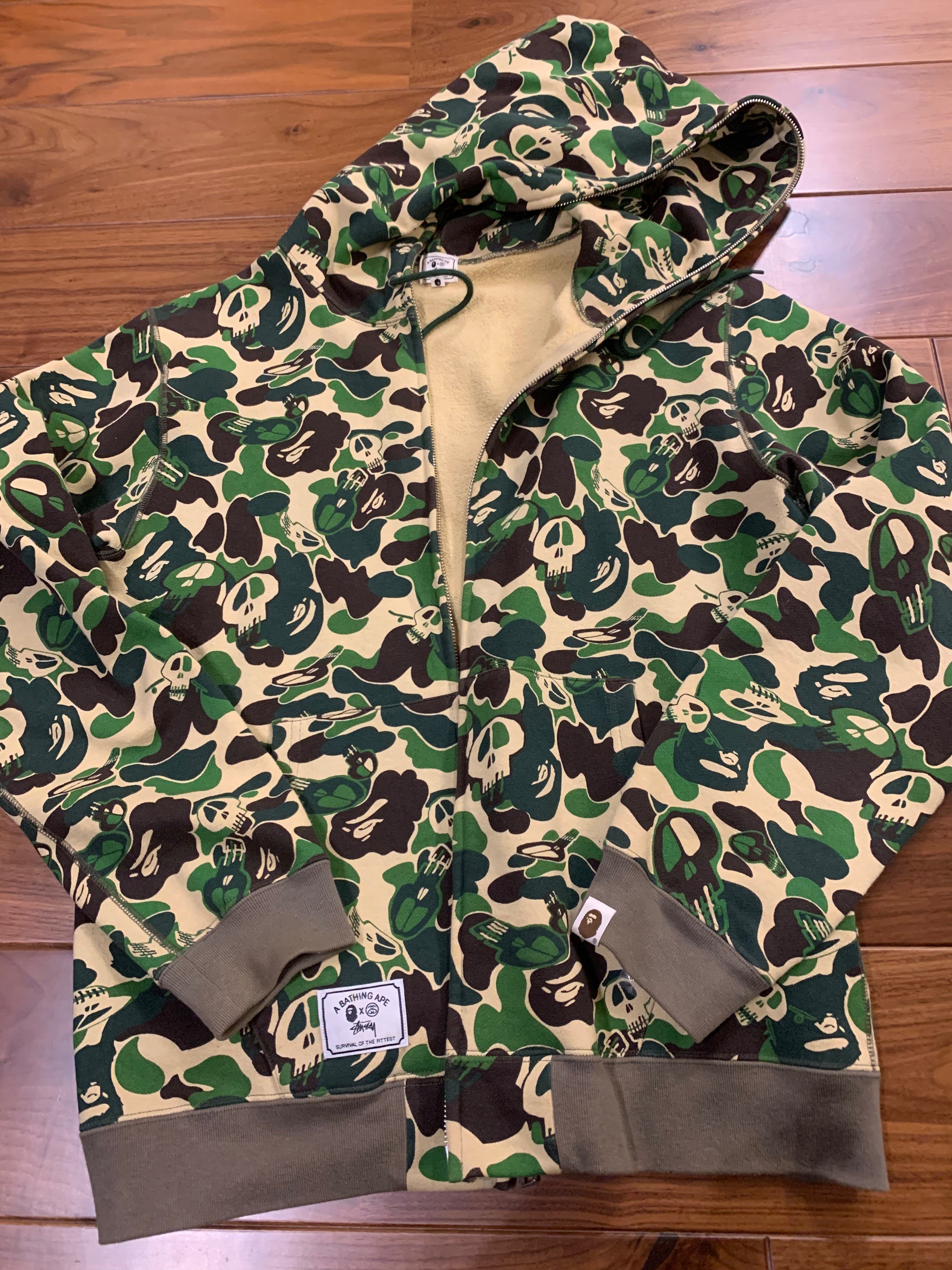 エイプ×ステューシー30thパーカー 