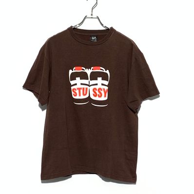 STUSSY terminator motif Tee brown