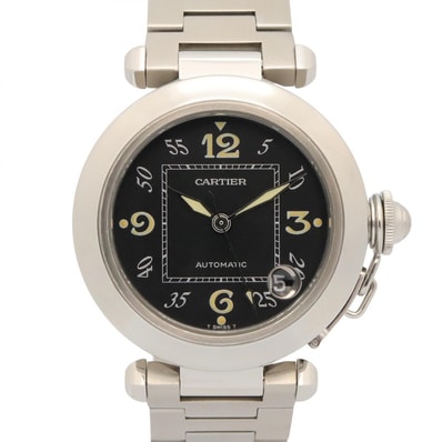 カルティエ CARTIER パシャC 腕時計 時計 ステンレススチール ボーイズ ブラック系 W31043M7 【中古】