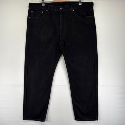 古着 リーバイス Levi's デニム パンツ Gパン ジッパーフライ 5ポケット 大きいサイズ ブラックデニム 505 W42 L30 ブラック系 メンズ