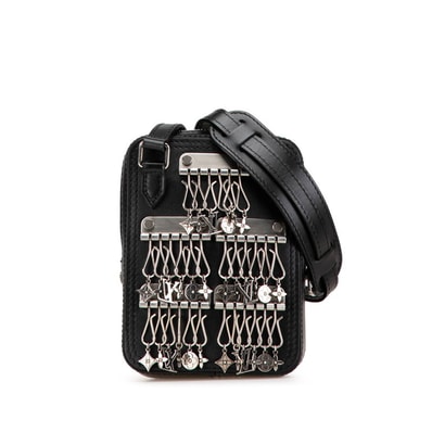 ルイ ヴィトン ダヌーブ メッセンジャー 斜め掛け ショルダーバッグ M53975 ブラック レザー レディース LOUIS VUITTON 中古
