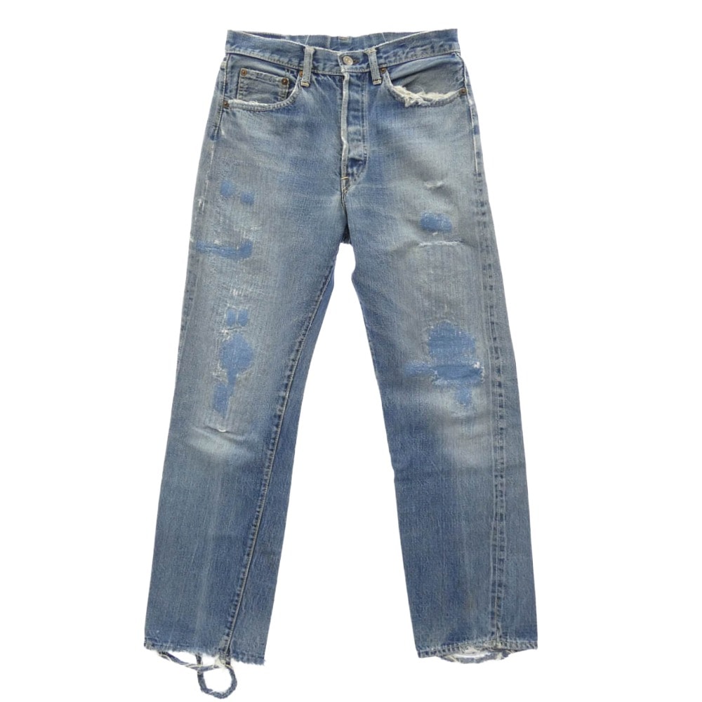 Levi's リーバイス 60s 501 BIGE 移行期 ボタン裏刻印E Vステッチ ボタンフライ ストレート パンツ インディゴブルー系 サイズ表記無し【中古】