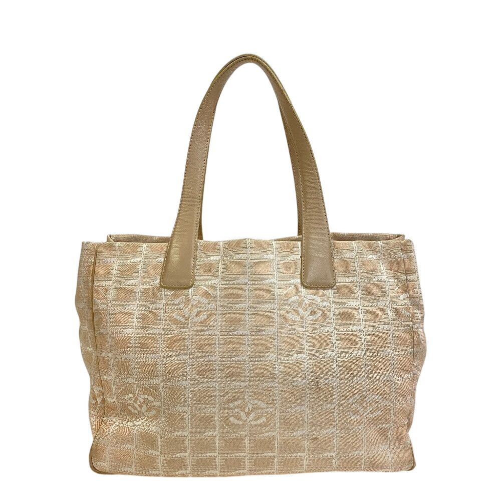シャネル CHANEL トートバッグ ニュートラベルライン トートMM ショルダー ジャガード ベージュ