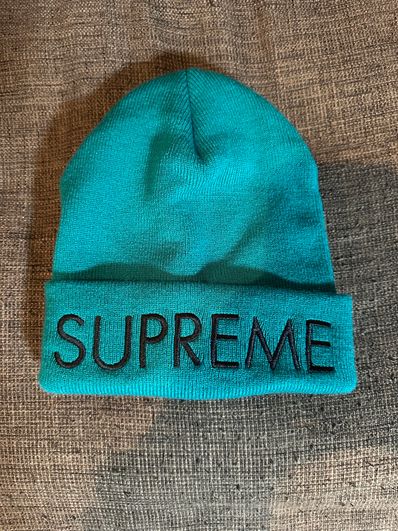 Supreme Capital Beanie "Dark Aqua"