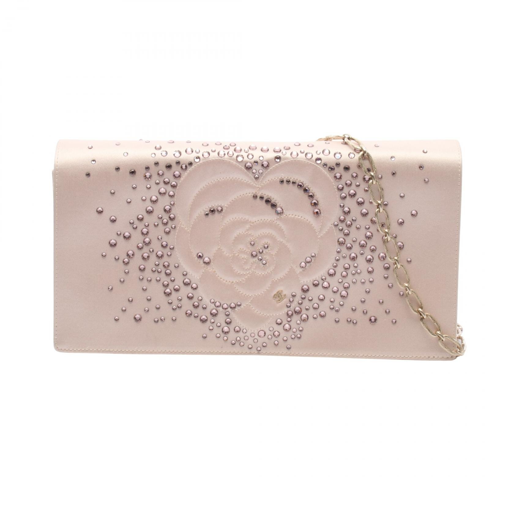 シャネル CHANEL カメリア ココマーク ショルダーバッグ バッグ ファブリック レディース ピンク系 【中古】