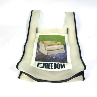 フェンディ FENDI FREEDOM ロゴ 7VA442 バナナ フルーツ エコバッグ カバン ハンドバッグ ビニール クリア