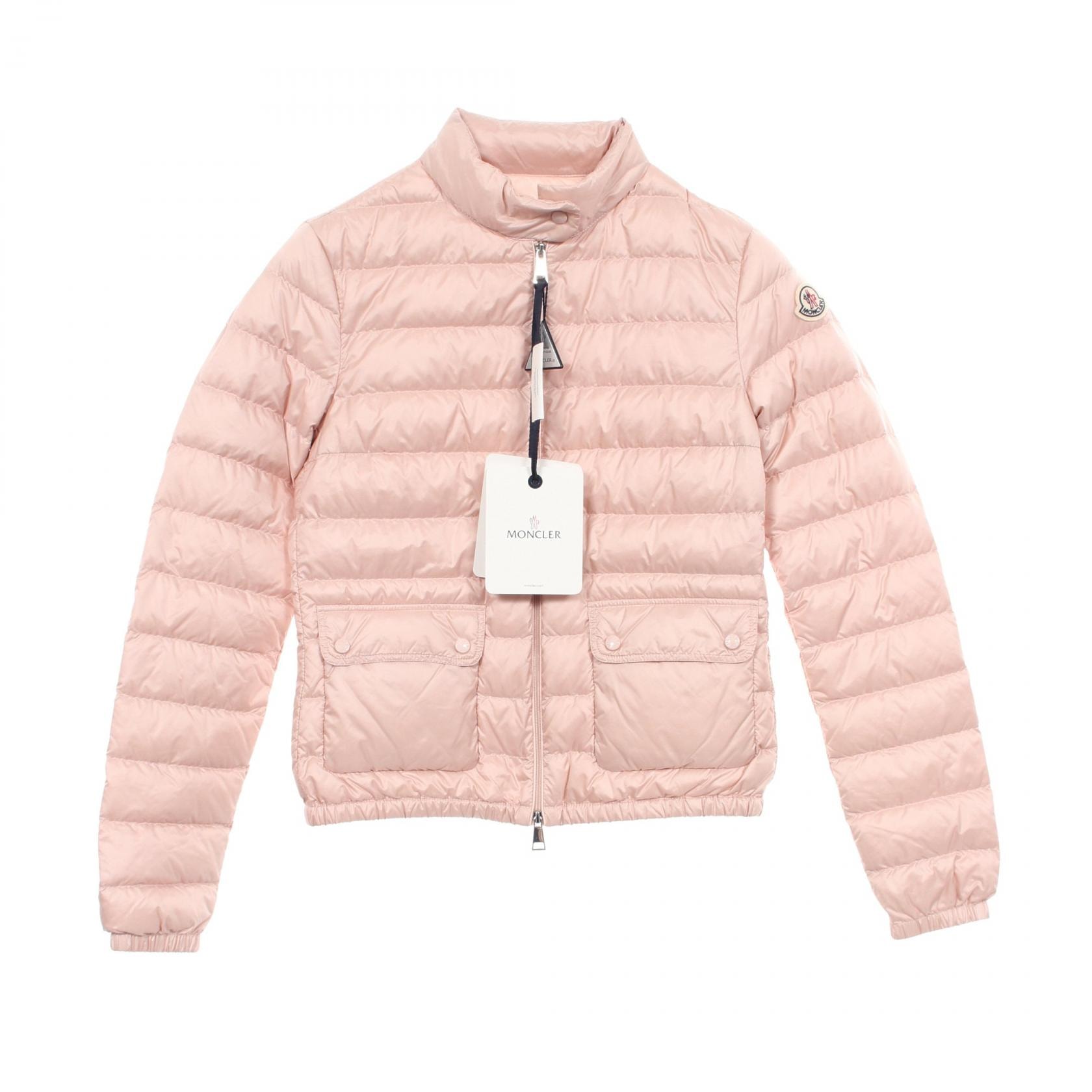 モンクレール MONCLER LANS ダウンジャケット 衣料品 アウター ナイロン レディース ピンク系 【中古】