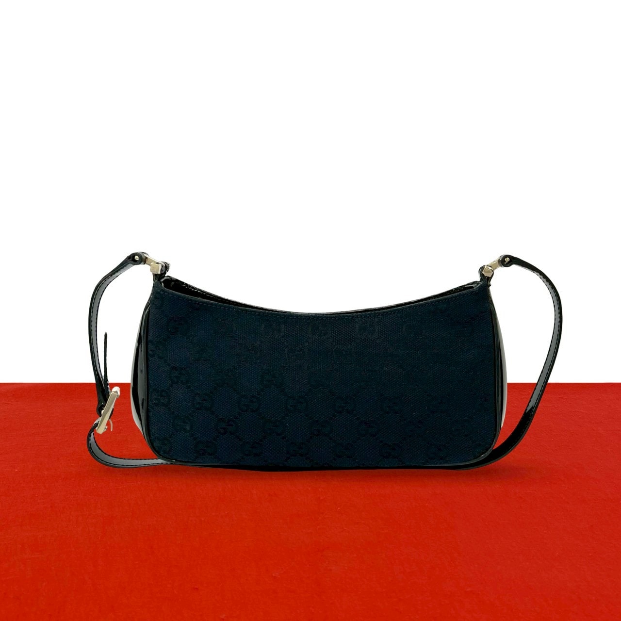B (目立った傷や汚れなし)】GUCCI グッチ キャンバス エナメル