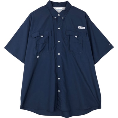 古着 コロンビア Columbia PFG OMNI-SHADE オムニシェイド ボタンダウン 半袖 フィッシングシャツ メンズXL相当/eaa658095