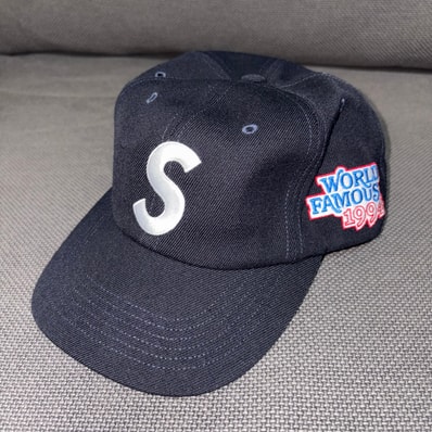 Supreme World Famous S Logo 6-Panel "Navy"