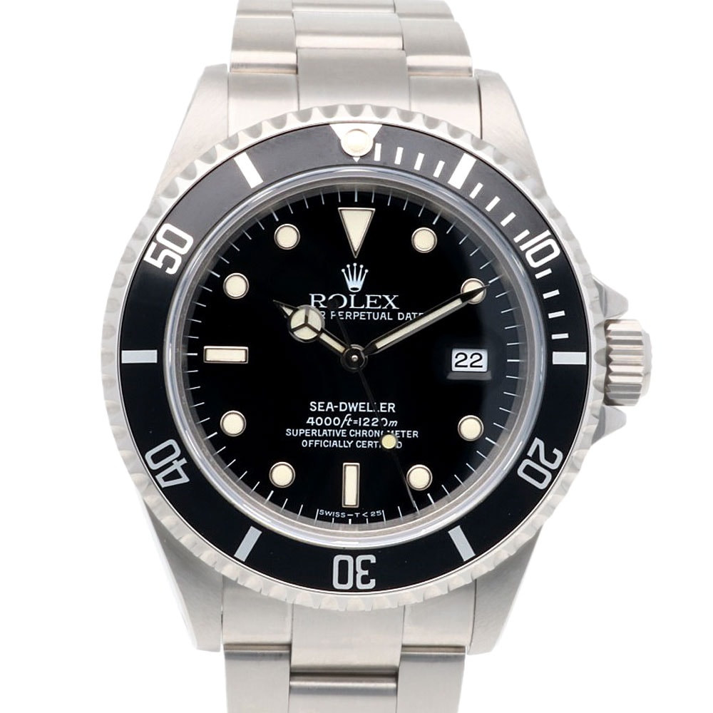 ロレックス シードゥエラー オイスターパーペチュアル 腕時計 時計 ステンレススチール 16600 自動巻き オーバーホール済 U番 メンズ 1年保証 ROLEX 中古