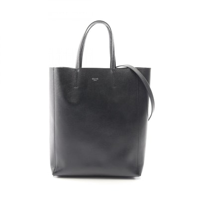セリーヌ CELINE バーティカル スモール カバ 2WAY トートバッグ バッグ レザー レディース ブラック系 176183 【中古】