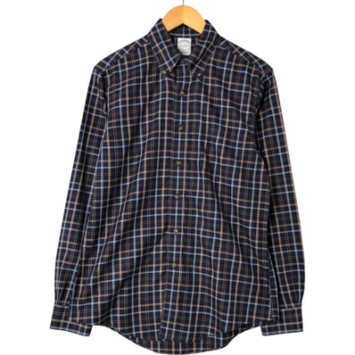 古着 ブルックスブラザーズ Brooks Brothers Est.1818 長袖 ボタンダウンチェックシャツ メンズM相当/eaa550558