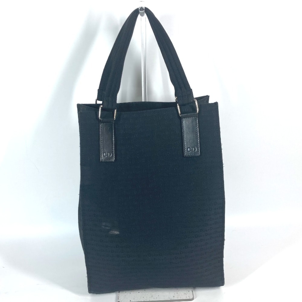 ディオール Dior 縦型 総ロゴ カバン ショルダーバッグ カバン トートバッグ レザー/キャンバス ブラック