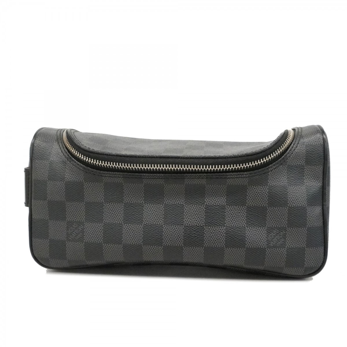 【6db0903-k】ルイヴィトン ポーチ ダミエ・グラフィット トワレポーチ N47625 ブラック グレー【中古】メンズ