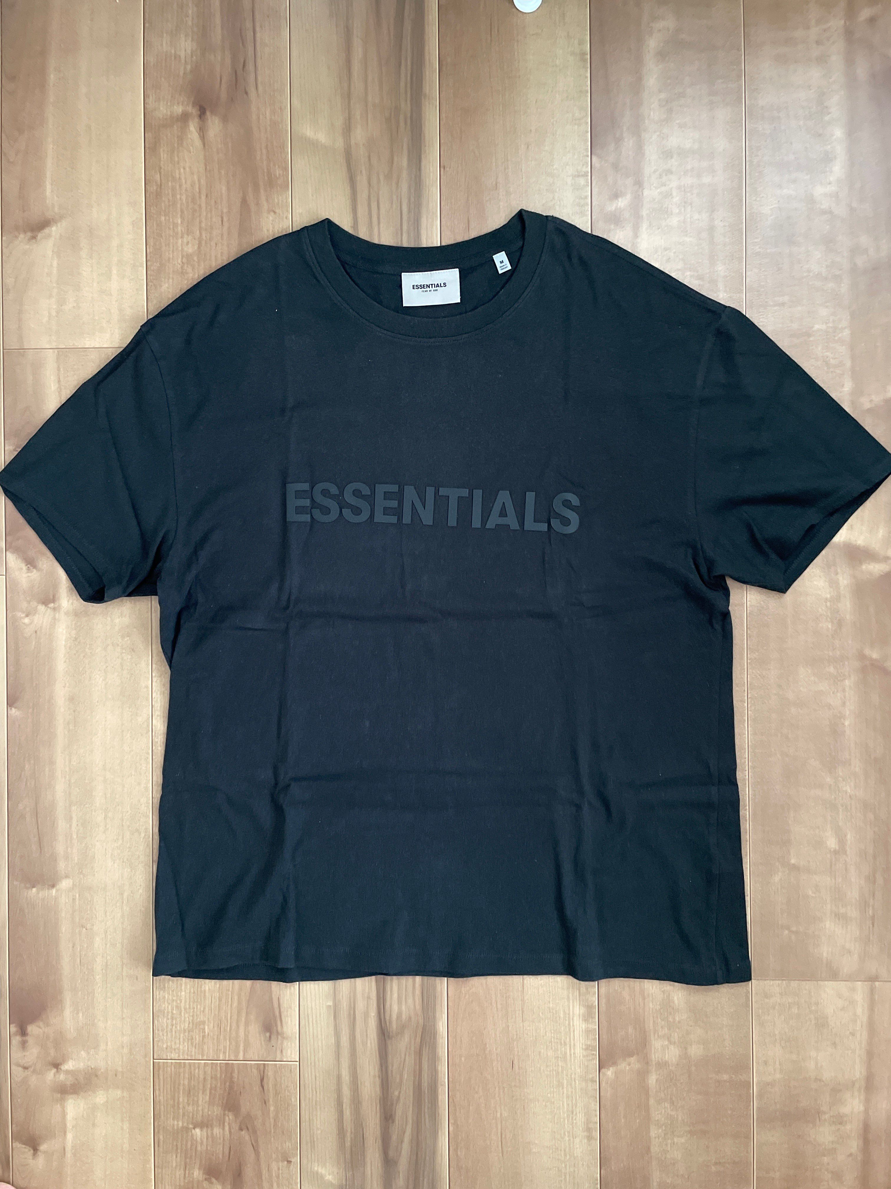 FEAR OF GOD ESSENTIALS 3D Silicon Applique Boxy T-Shirt "Black"