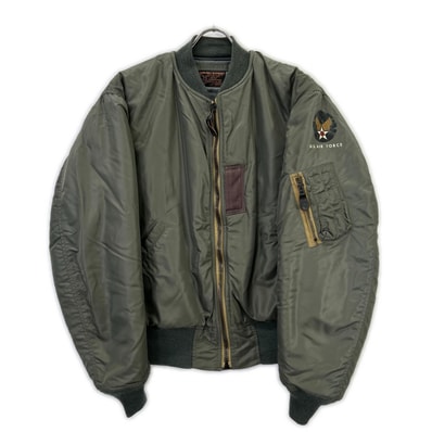 ザリアルマッコイズ カーキ TMJ2432 ALBERT TURNER 実名 MIL-J-8279A MA-1 フライトジャケット LARGE
