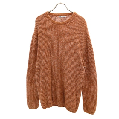 美品 ZARA ザラ 長袖 ニット M オレンジ系