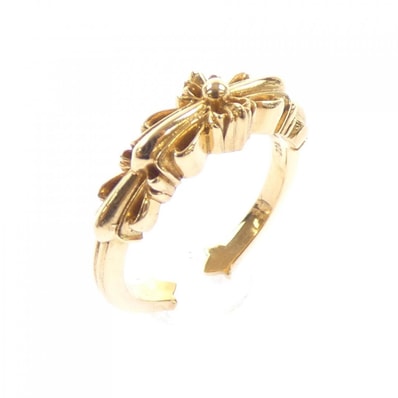 クロムハーツ CHROME HEARTS BABY CLSC DBL FLRL CRS OPEN GLD 207159922GLD RING