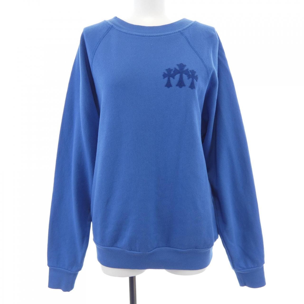Chrome Hearts Back CH Felt Patch Sweatshirt "Blue"