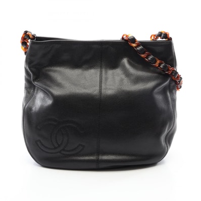 シャネル CHANEL ココマーク ショルダーバッグ バッグ キャビアスキン(グレインドカーフ) レディース ブラック系 【中古】
