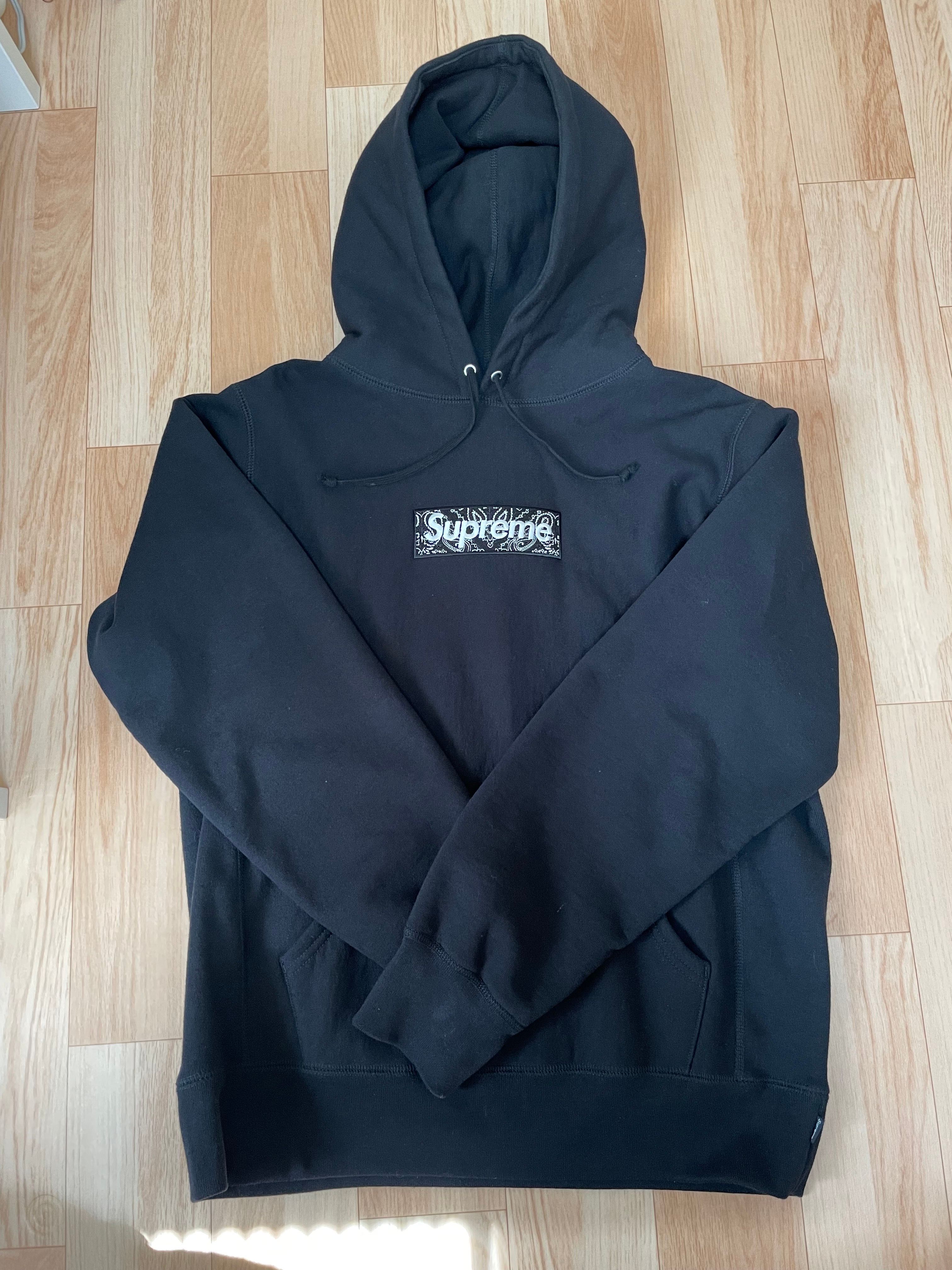 Supreme Bandana Box Logo Hooded Sweatshirt "Black"