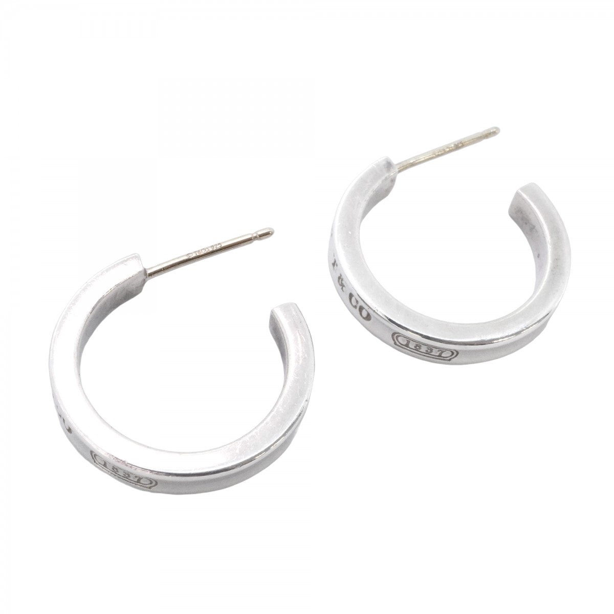 【6jdb0417-k】ティファニー ピアス ナロー/フープ シルバー925【中古】メンズ レディース ユニセックス