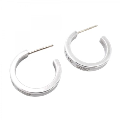 【6jdb0417-k】ティファニー ピアス ナロー/フープ シルバー925【中古】メンズ レディース ユニセックス