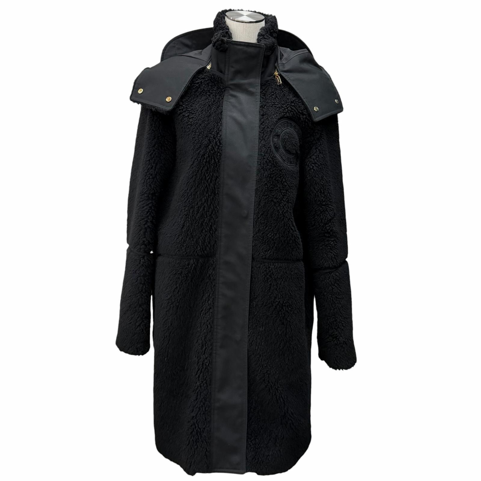 極美品 バーバリー コート ブラック レディース 38 8046581