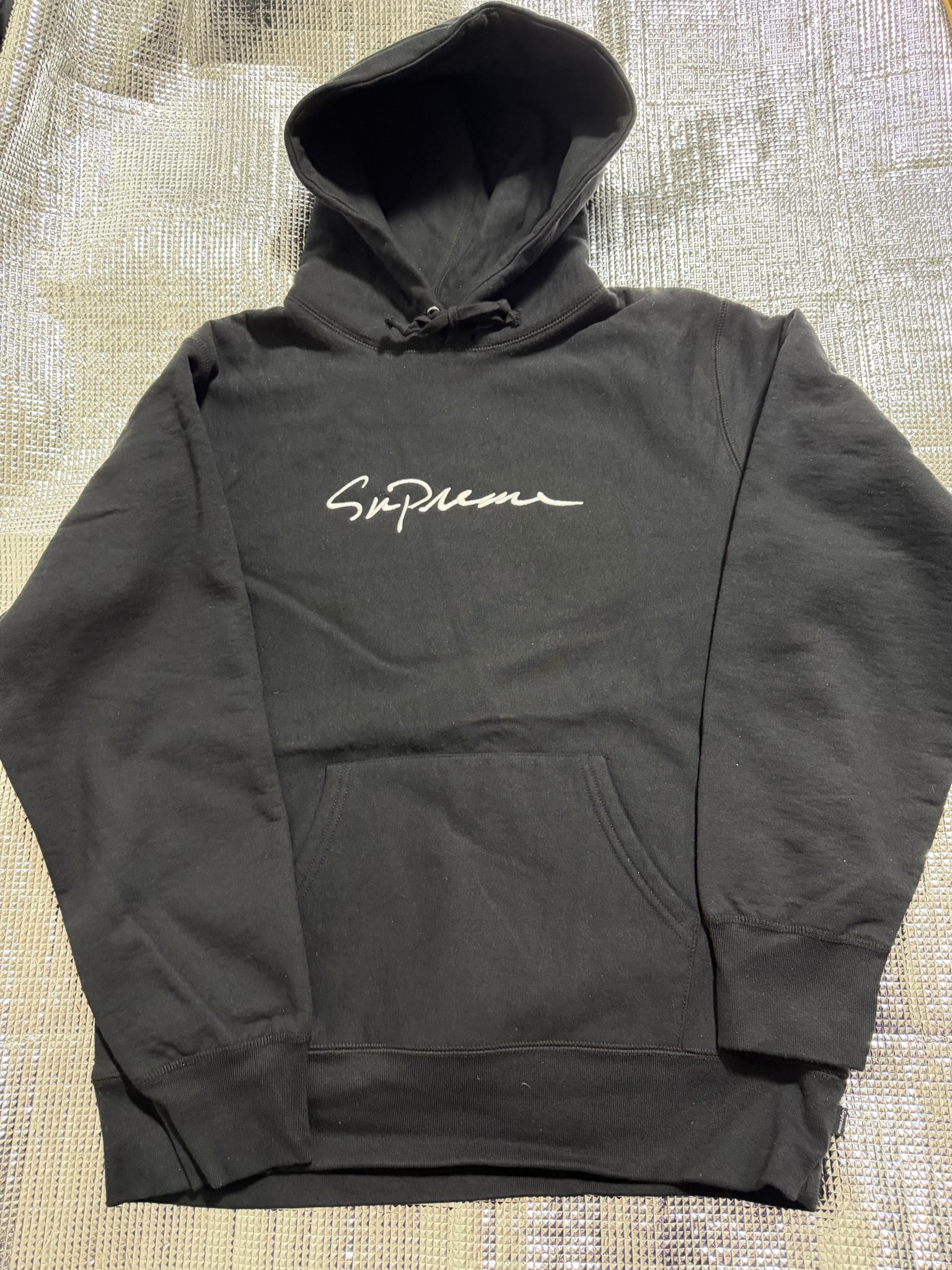 Supreme Classic Script Hooded Sweatshirt "Black"