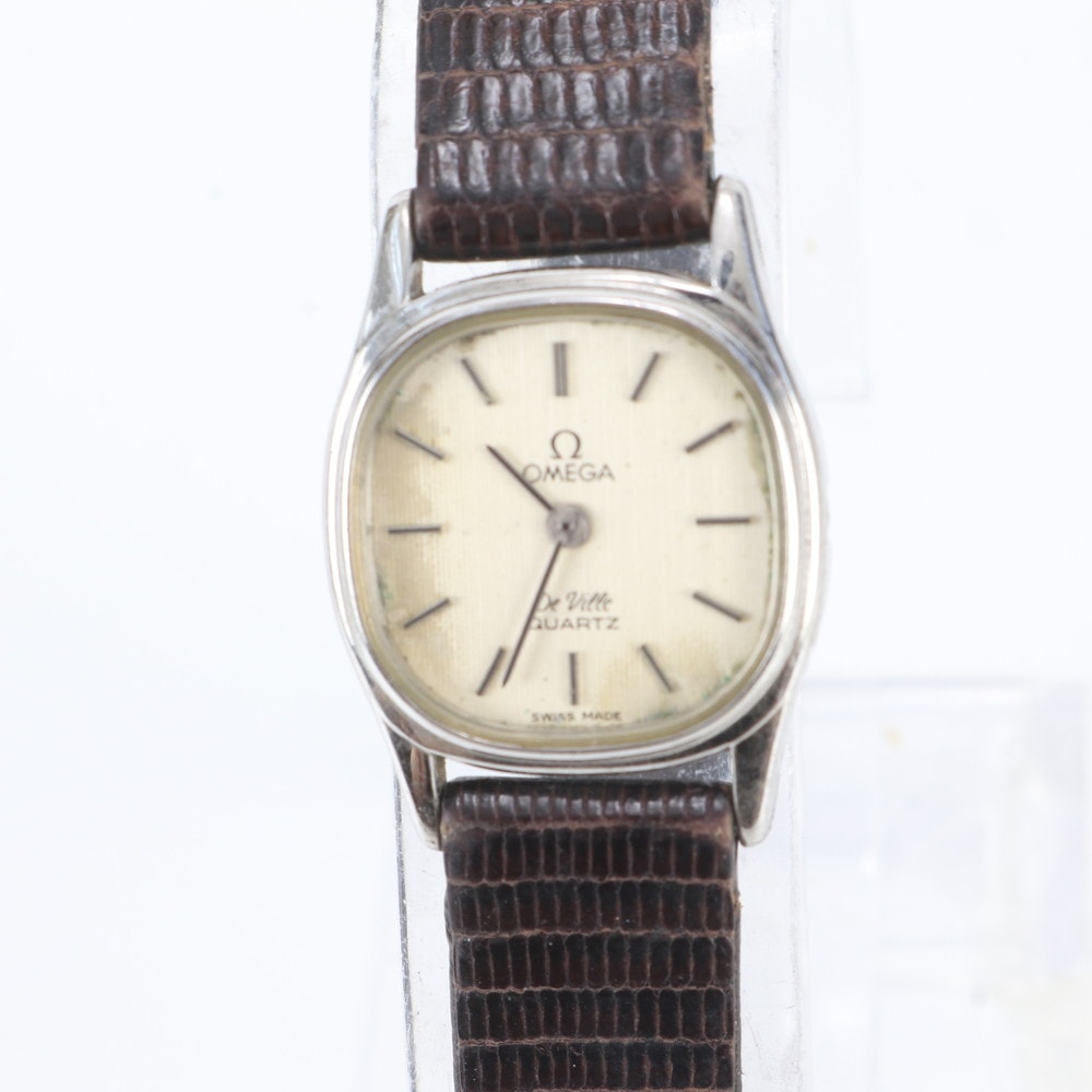 ■美品 オメガ OMEGA デビル腕時計 レザー