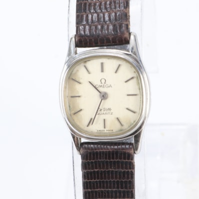 ■美品 オメガ OMEGA デビル腕時計 レザー