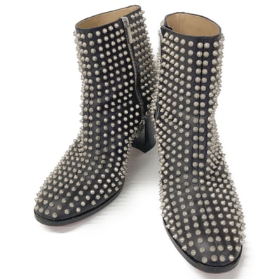 クリスチャンルブタン スパイクスタッズ サイドジップ ブーツ 44