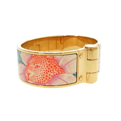 エルメス シャルニエールGM ヒョウ メタル ゴールド