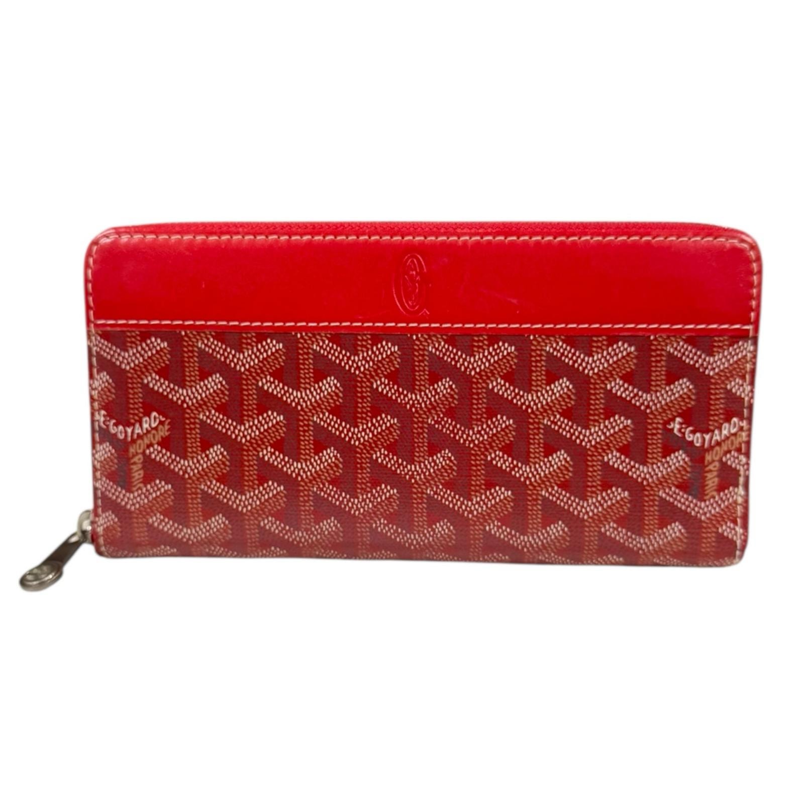 ゴヤール ヘリボーン マティニョン ジップGM 長財布 PVCコーティングキャンバス APMZIP-GM-02 レディース GOYARD 中古