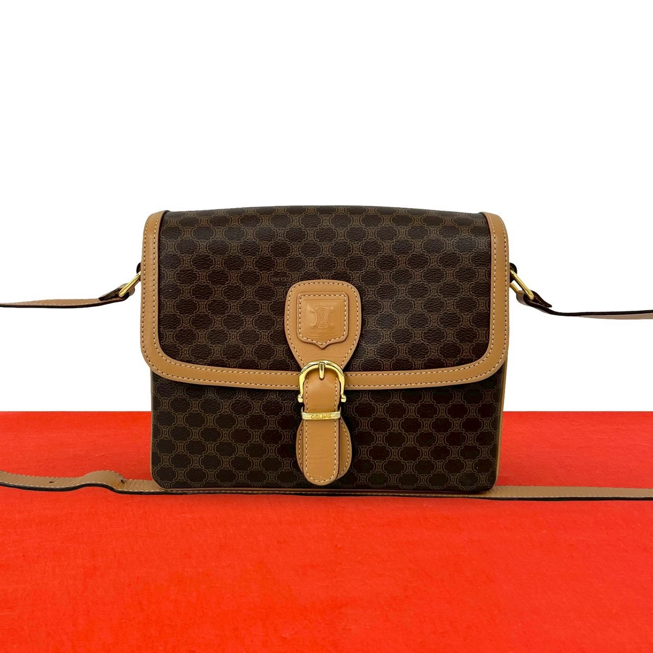 B (目立った傷や汚れなし)】CELINE セリーヌ マカダム ブラゾン 