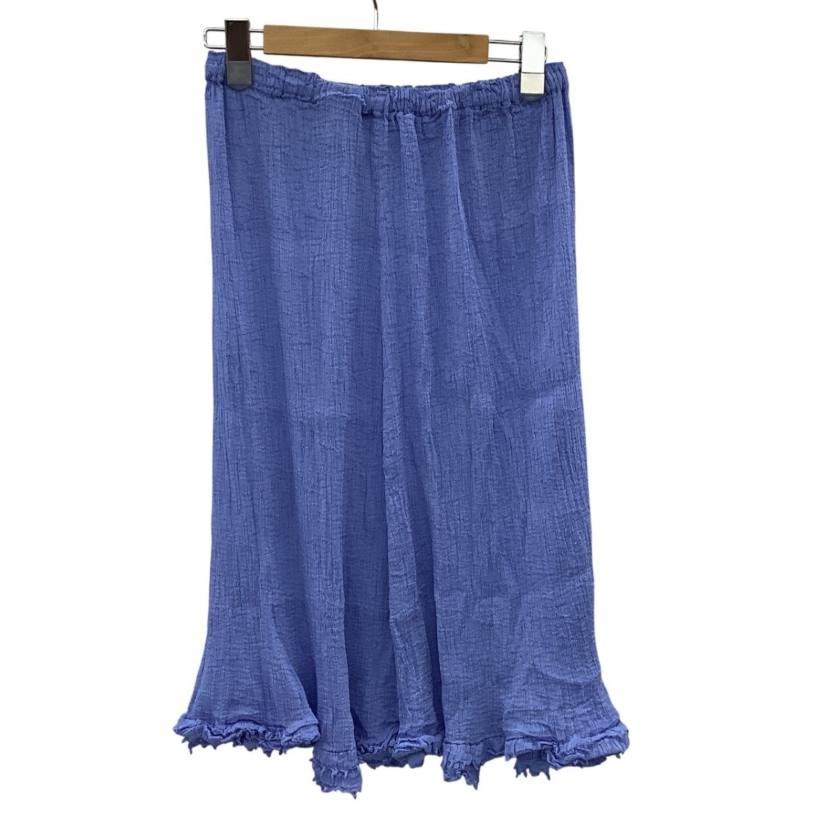 ISSEY MIYAKE イッセイミヤケ レディース シワ加工 ひざ丈スカート MI91FG433 スカイブルー