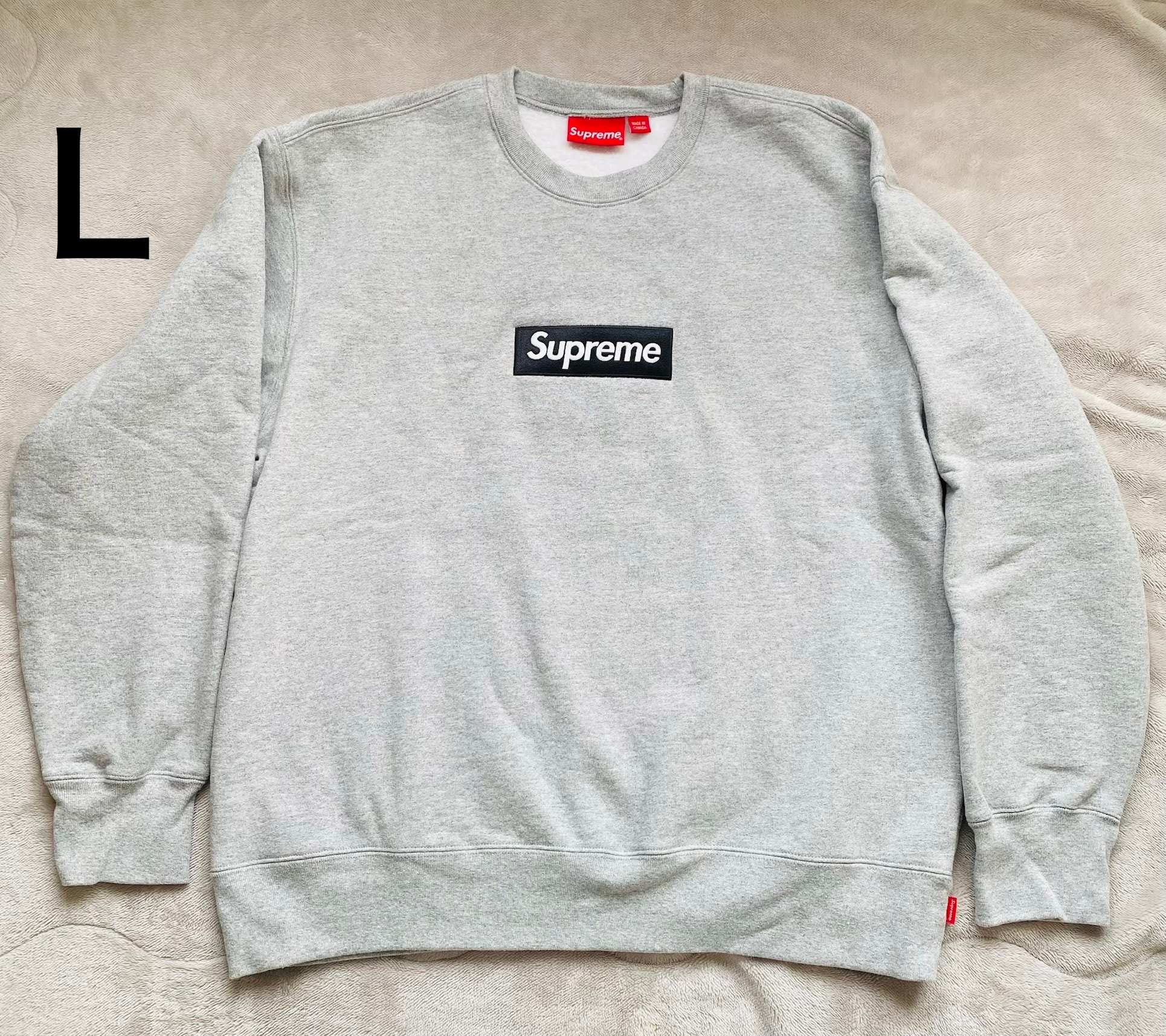 シュプリーム ボックス ロゴ クルーネック "ヘザー グレー" (22FW)