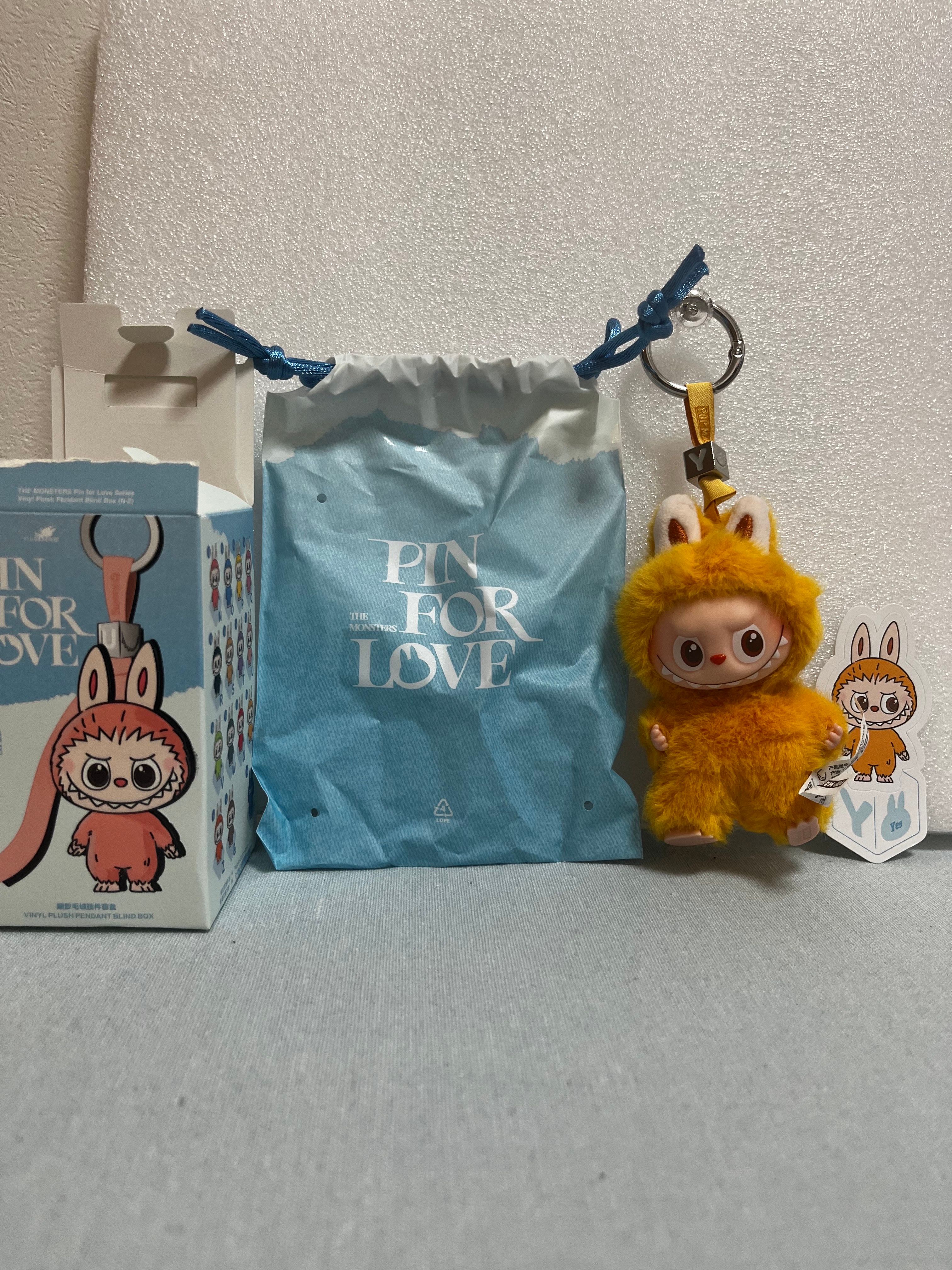 POP MART THE MONSTERS (LABUBU) Pin for Love Series-Vinyl Plush Pendant (N-Z) Y
