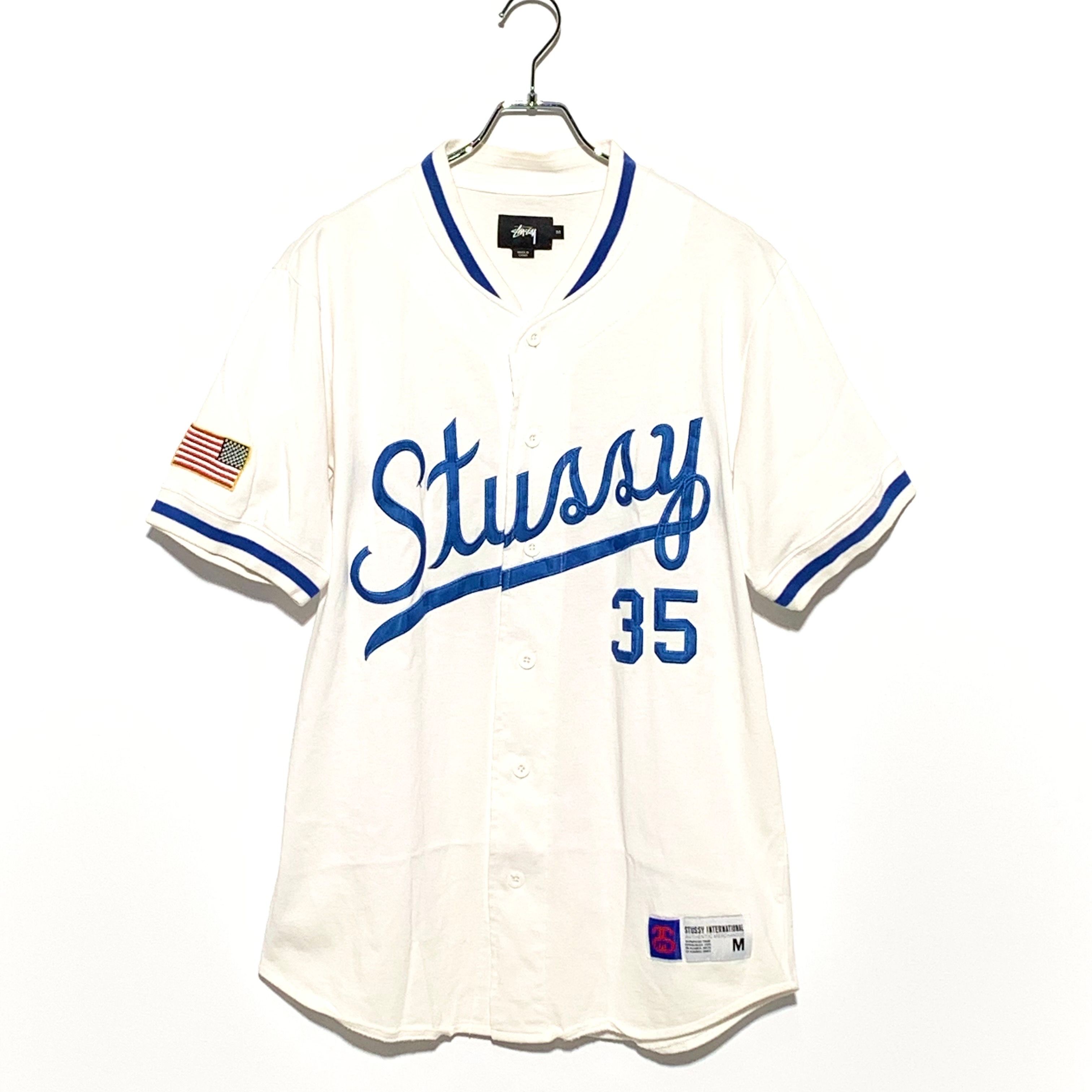 15SS STUSSY BASE BALL SHIRT WHITE