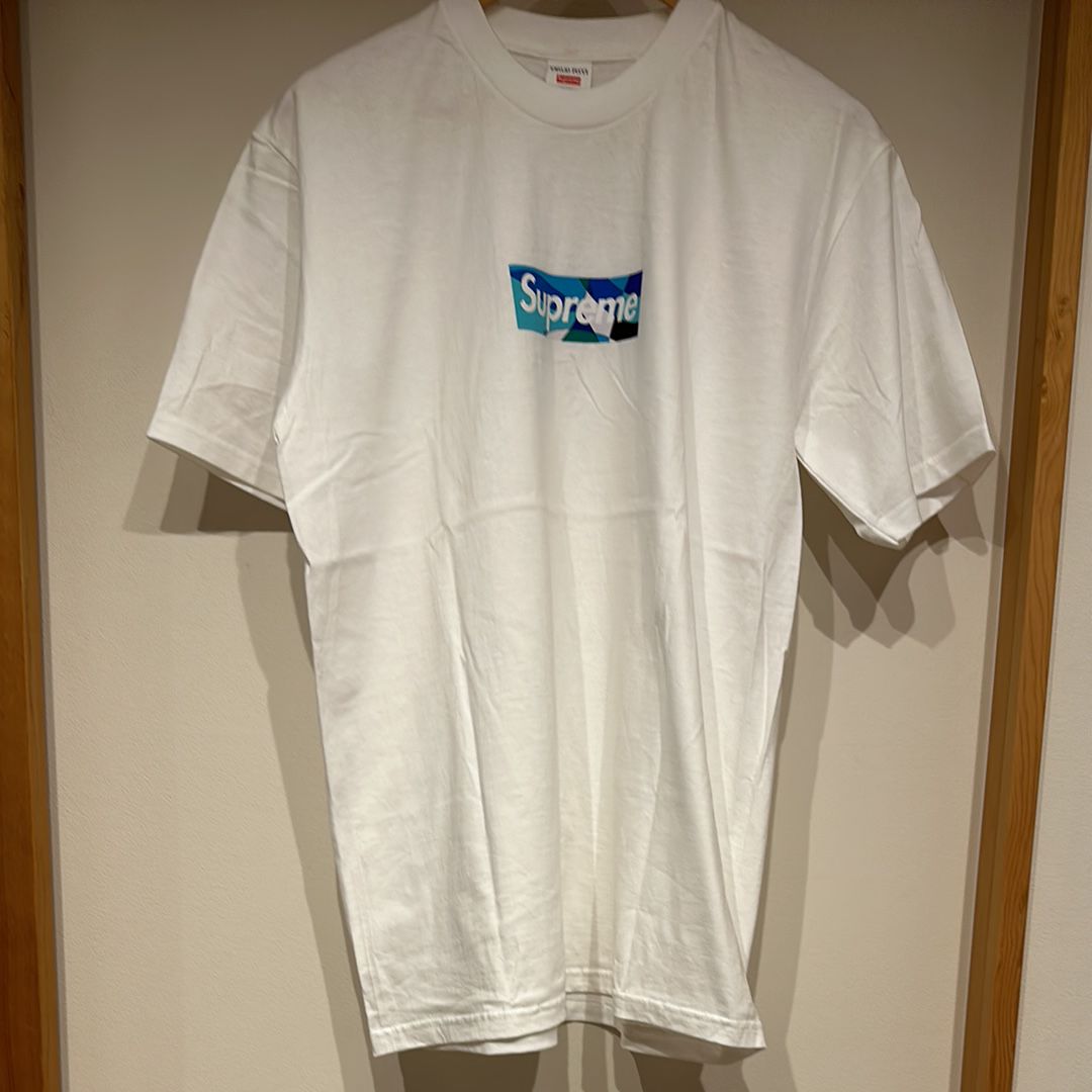 Supreme / Emilio Pucci® Box Logo Tee "White/Blue"