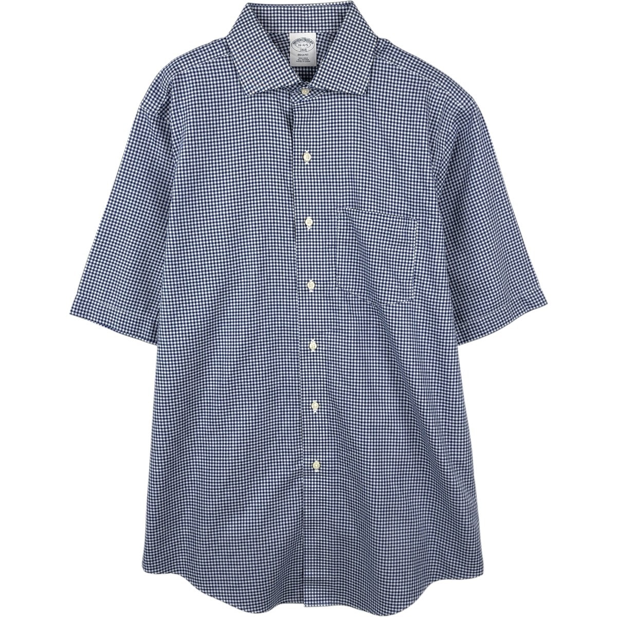 古着 ブルックスブラザーズ Brooks Brothers 1818 REGENT ギンガムチェック 半袖 コットン チェックシャツ/eaa665156