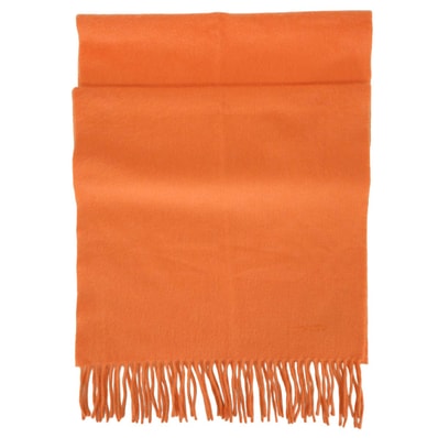 HERMES エルメス マフラー ユニ ブロデ オレンジ カシミヤ 新品未使用