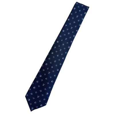 ルイヴィトン LOUIS VUITTON ネクタイ モノグラムエクリプス 7CM M79087 ブルー