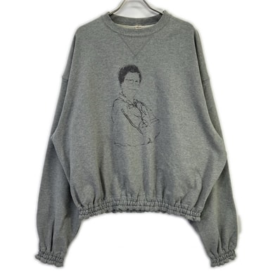 シンヤコヅカ グレー 25025K93 25AW ORDINARY HOME HIS CREW WITH PRINTING スウェットプルオーバー S