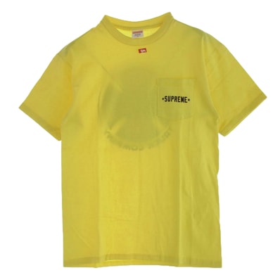 Supreme シュプリーム Tシャツ 12SS × Independent インディペンデント Pocket Tee ロゴ ポケット 半袖 Tシャツ イエロー系 M イエロー系 M【新古品】【未使用】【中古】