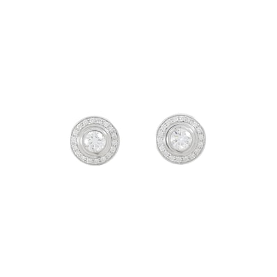 カルティエ ダムール ピアス 0.20CT 0.19CT D VVS1-2 3EXT-VG